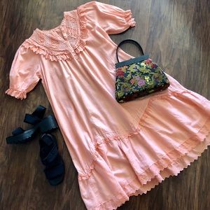 Oversized Tiered Smock Dress